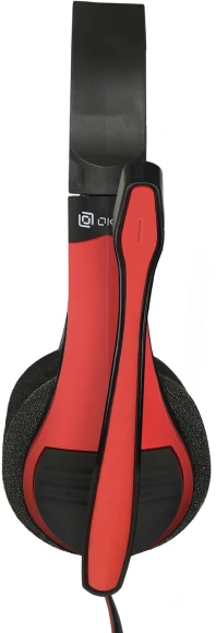 Наушники с микрофоном Оклик HS-M150 черный/красный 2.2м накладные оголовье (359486) Наушники с микрофоном Оклик HS-M150 черный/красный 2.2м накладные оголовье (359486)