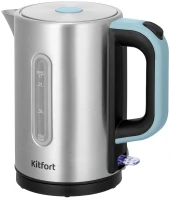 Чайник электрический Kitfort КТ-8703 1.7л. 2200Вт нержавеющая сталь/черный корпус: нерж.сталь/пластик