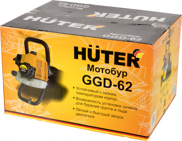 Мотобур Huter GGD-62 профес. 2-х такт. 2400Вт 3.2л.с. 63см3 9000об/мин (70/13/18) Мотобур Huter GGD-62 профес. 2-х такт. 2400Вт 3.2л.с. 63см3 9000об/мин (70/13/18)