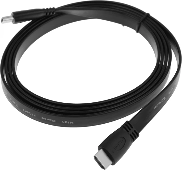 Кабель аудио-видео High Speed ver.1.4 Flat HDMI (m)/HDMI (m) 2м. черный Кабель аудио-видео High Speed ver.1.4 Flat HDMI (m)/HDMI (m) 2м. черный
