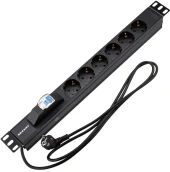 Блок распределения питания Rexant 04-0101-1 гор.размещ. 6xSchuko базовые 16A Schuko 2м Блок распределения питания Rexant 04-0101-1 гор.размещ. 6xSchuko базовые 16A Schuko 2м