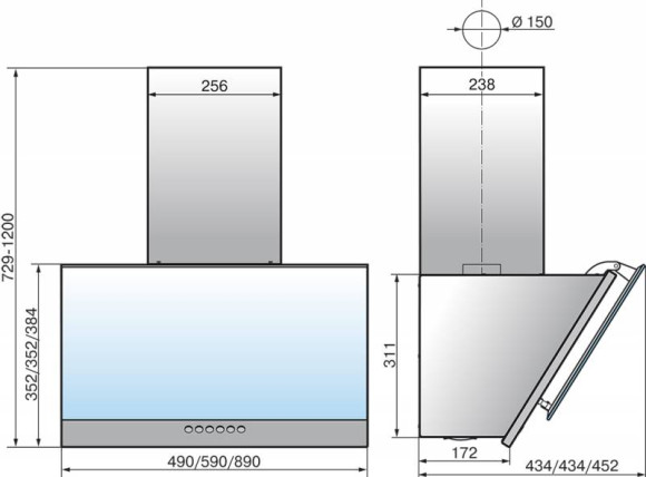 Вытяжка каминная Elikor Рубин S4 60П-700-Э4Д белый/перламутр управление: кнопочное (1 мотор)