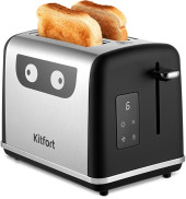 Тостер Kitfort КТ-6221 870Вт нержавеющая сталь/черный
