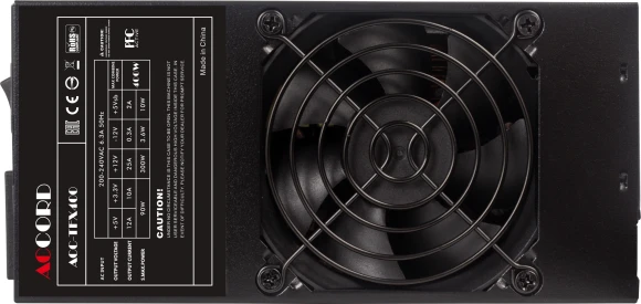 Блок питания Accord TFX 400W ACC-TFX400 (20+4pin) APFC 80mm fan 3xSATA RTL