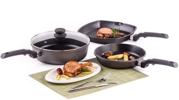 Сковорода-гриль Rondell Escurion Grey RDA-1124 квадратная 28см покрытие: TriTitan ручка несъемная (без крышки) серый