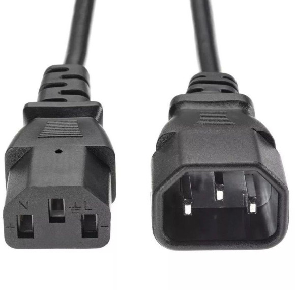 Кабель-удлинитель Premier 5-284 IEC C13 Евровилка угловой 3м (5-284(1.0) 3.0) черный (Bulk)