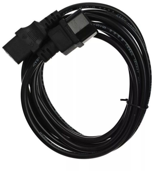 Кабель-удлинитель Premier 5-284 IEC C13 Евровилка угловой 3м (5-284(1.0) 3.0) черный (Bulk)