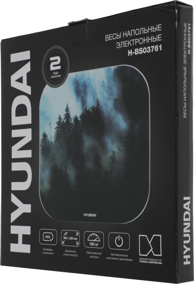 Весы напольные электронные Hyundai H-BS03761 макс.180кг темно-зеленый