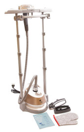 Отпариватель напольный Kitfort КТ-913 2000Вт белый/золотистый Отпариватель напольный Kitfort КТ-913 2000Вт белый/золотистый