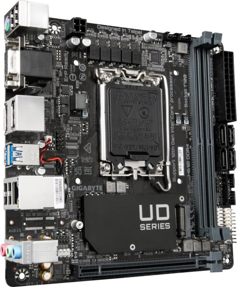 Материнская плата Gigabyte H610I DDR4 Soc-1700 Intel H610 2xDDR4 mini-ITX AC`97 8ch(7.1) GbLAN+VGA+HDMI+DP Материнская плата Gigabyte H610I DDR4 Soc-1700 Intel H610 2xDDR4 mini-ITX AC`97 8ch(7.1) GbLAN+VGA+HDMI+DP
