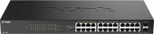 Коммутатор D-Link DGS-1026P DGS-1026P/A1A (L2) 24x1Гбит/с 2SFP 24PoE 240W неуправляемый