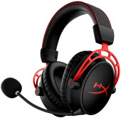 Наушники с микрофоном HyperX Cloud Alpha Wireless (CA002) черный/красный 1.8м мониторные Radio оголовье (4P5D4AA)