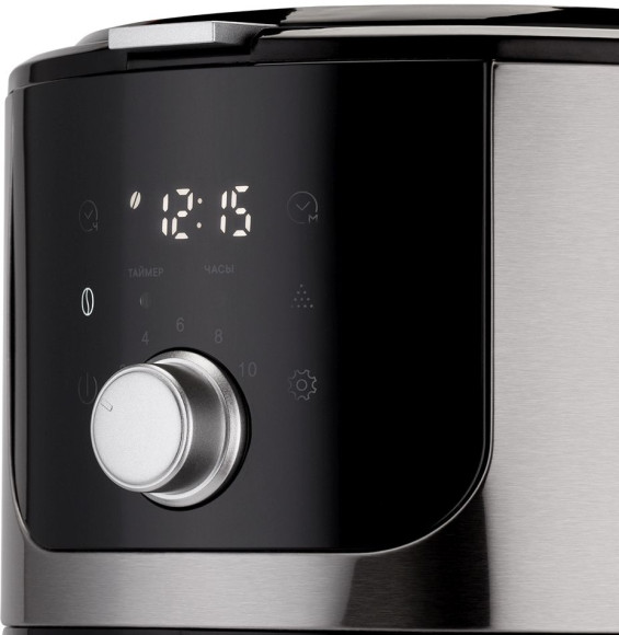 Кофемашина Kitfort КТ-782 1050Вт нержавеющая сталь/черный