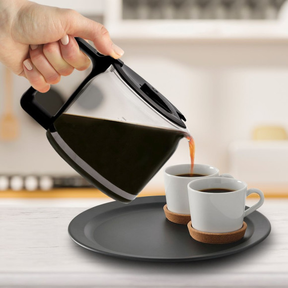 Кофемашина Kitfort КТ-782 1050Вт нержавеющая сталь/черный