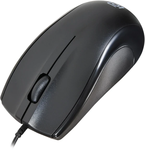 Мышь Оклик 185M черный оптическая 1200dpi USB для ноутбука 3but (945606)