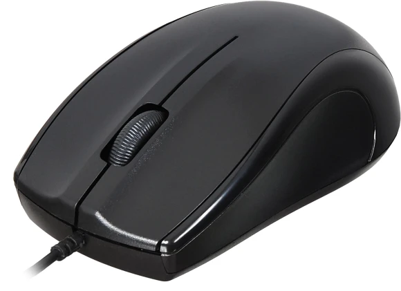 Мышь Оклик 185M черный оптическая 1200dpi USB для ноутбука 3but (945606)