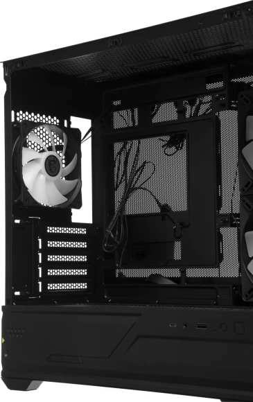 Корпус MSI MAG Pano M110R черный без БП mATX 8x120mm 2x140mm 1xUSB3.0 audio AirDuct bott PSU Корпус MSI MAG Pano M110R черный без БП mATX 8x120mm 2x140mm 1xUSB3.0 audio AirDuct bott PSU