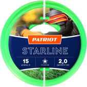 Леска для садовых триммеров Patriot Starline d=2мм L=15м (805201056) Леска для садовых триммеров Patriot Starline d=2мм L=15м (805201056)