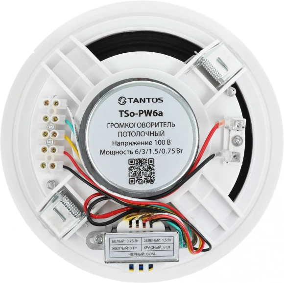 Громкоговоритель Tantos TSo-PW6a потолочный 6Вт белый (00-00026408) Громкоговоритель Tantos TSo-PW6a потолочный 6Вт белый (00-00026408)