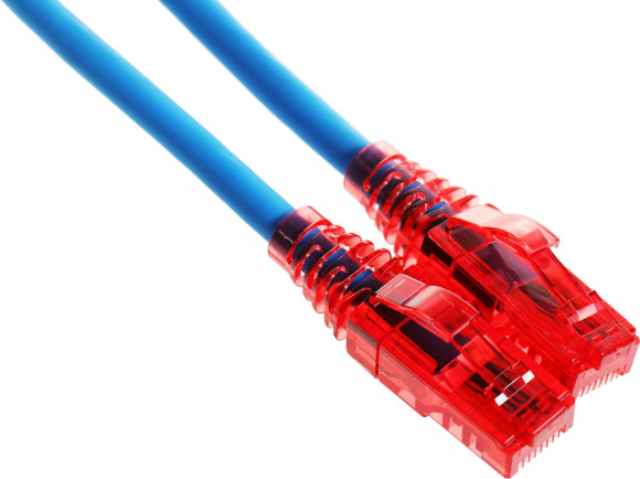 Патч-корд Hyperline PC-LPM-UTP-RJ45-RJ45-C5e-0.3M-LSZH-BL UTP RJ-45 вил.-вилка RJ-45 кат.5E 0.3м синий LSZH 24AWG