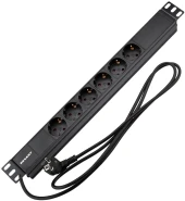 Блок распределения питания Rexant 04-0102-1 гор.размещ. 6xSchuko базовые 16A Schuko 2м Блок распределения питания Rexant 04-0102-1 гор.размещ. 6xSchuko базовые 16A Schuko 2м