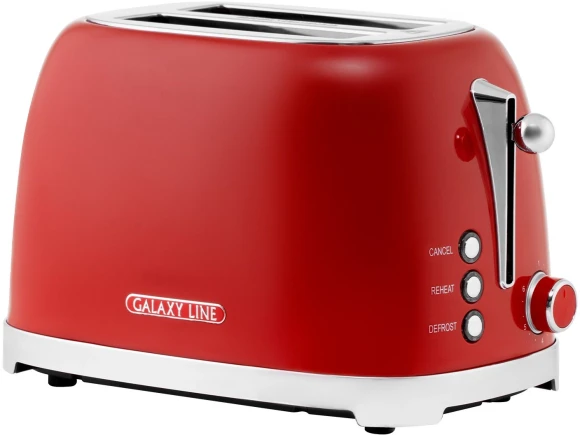 Тостер Galaxy Line GL 2919 900Вт красный Тостер Galaxy Line GL 2919 900Вт красный