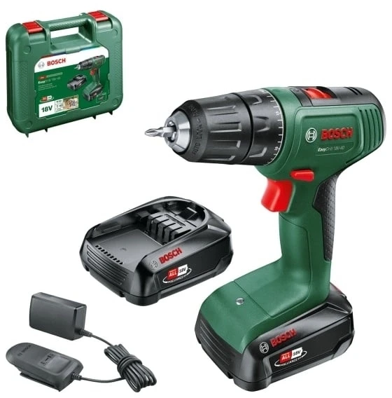 Дрель-шуруповерт Bosch Easydrill 18V-40 1200Вт аккум. патрон:быстрозажимной (кейс в комплекте) (06039D8002)