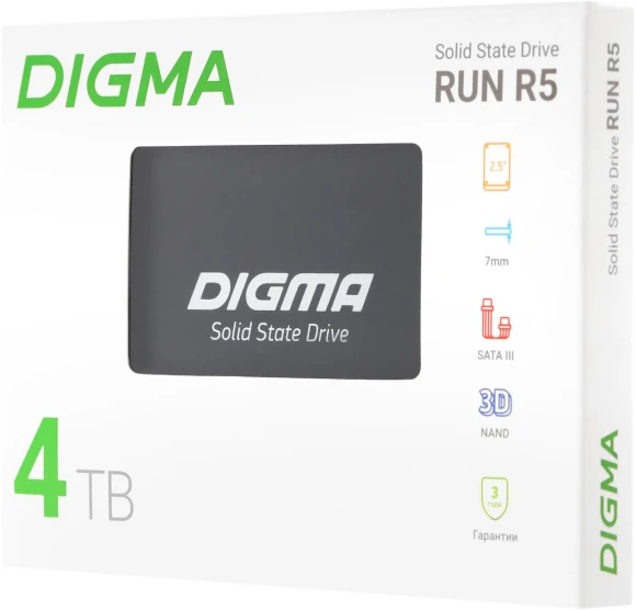 Накопитель SSD Digma SATA-III 4TB DGSR2004TR53T Run R5 2.5"