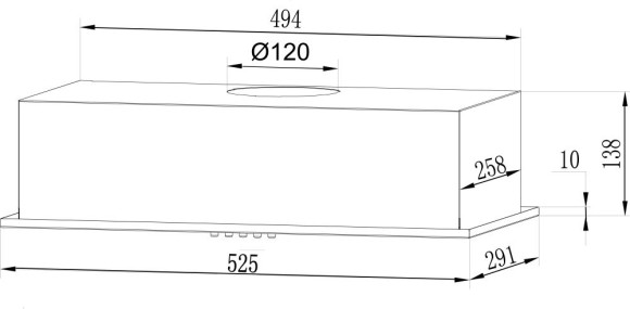 Вытяжка встраиваемая Lex GS Bloc LIGHT 600 белый управление: кнопочное (1 мотор)