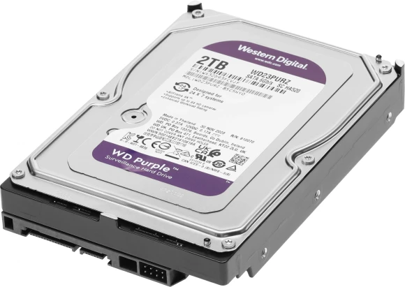Жесткий диск WD SATA-III 2TB WD23PURZ Surveillance Purple (5400rpm) 64Mb 3.5" Жесткий диск WD SATA-III 2TB WD23PURZ Surveillance Purple (5400rpm) 64Mb 3.5"
