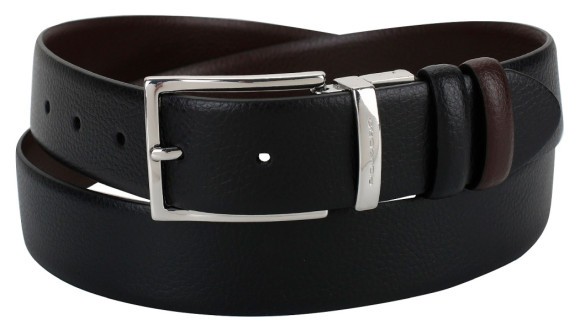 Ремень мужской Piquadro Modus CU4209MO/NM регулир. 125х3.5см черный/коричневый натур.кожа