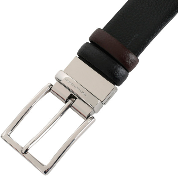 Ремень мужской Piquadro Modus CU4209MO/NM регулир. 125х3.5см черный/коричневый натур.кожа