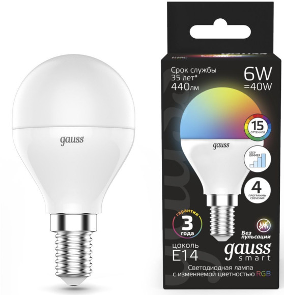 Лампа светодиодная Gauss Filament 179202210-D 10Вт цок.:E27 груша 220B 4100K св.свеч.бел.нейт. (упак.:1шт)