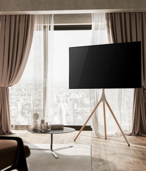 Подставка для телевизора Cactus CS-ST1246WTBCH белый/береза 45"-65" макс.32кг напольный Подставка для телевизора Cactus CS-ST1246WTBCH белый/береза 45"-65" макс.32кг напольный