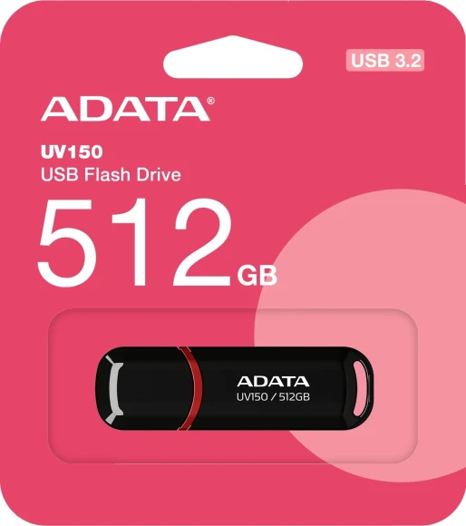 Флеш Диск A-Data 512GB AUV150 AUV150-512G-RBK USB3.0 черный Флеш Диск A-Data 512GB AUV150 AUV150-512G-RBK USB3.0 черный