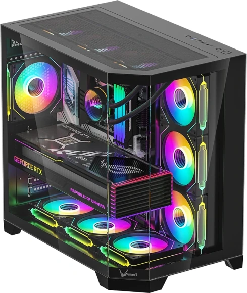 Корпус Formula Crystal Z6 Floe черный без БП ATX 2xUSB3.0 audio bott PSU