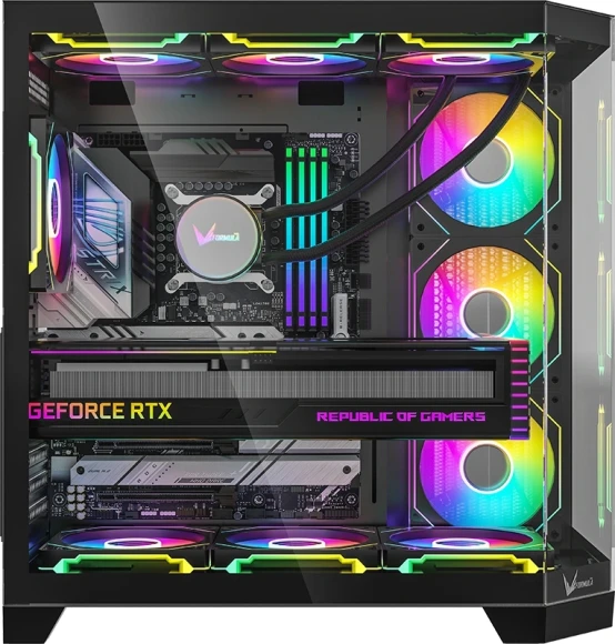 Корпус Formula Crystal Z6 Floe черный без БП ATX 2xUSB3.0 audio bott PSU