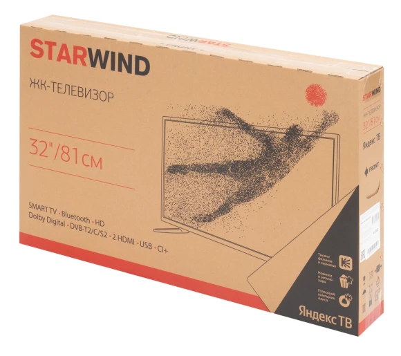 Телевизор LED Starwind 32" SW-LED32SG300 Яндекс.ТВ Frameless черный/черный HD 60Hz DVB-T DVB-T2 DVB-C DVB-S DVB-S2 USB WiFi Smart TV Телевизор LED Starwind 32" SW-LED32SG300 Яндекс.ТВ Frameless черный/черный HD 60Hz DVB-T DVB-T2 DVB-C DVB-S DVB-S2 USB WiFi Smart TV