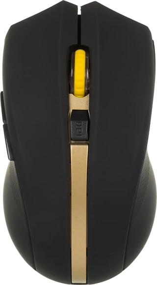 Мышь Оклик 495MW черный/золотистый оптическая 1600dpi беспров. USB для ноутбука 6but (998168)