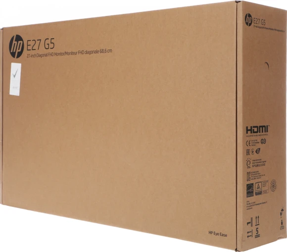 Монитор HP 27" E27 G5 черный IPS LED 16:9 HDMI матовая HAS Piv 300cd 178гр/178гр 1920x1080 75Hz DP FHD USB 6.96кг
