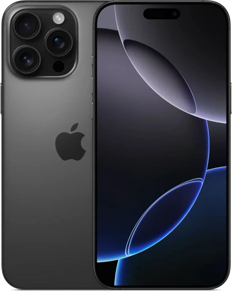 Смартфон Apple A3296 iPhone 16 Pro Max 256Gb черный титан моноблок 3G 4G 1Sim 6.9" 1320x2868 iOS 18 48Mpix 802.11 a/b/g/n/ac/ax/be NFC GPS Protect