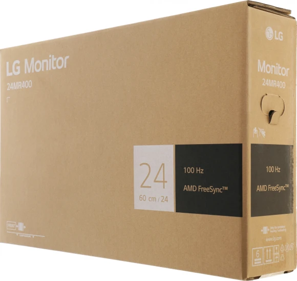 Монитор LG 23.8" 24MR400-B черный IPS LED 16:9 HDMI матовая 250cd 178гр/178гр 1920x1080 100Hz FreeSync VGA FHD 2.6кг