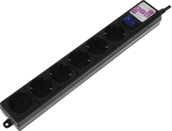 Сетевой фильтр Powercube SPG6-B-5M 5м (6 розеток) черный (коробка)