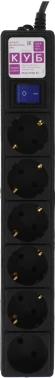 Сетевой фильтр Powercube SPG6-B-5M 5м (6 розеток) черный (коробка)
