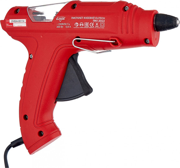 Клеевой пистолет Elitech ПКЛ 2013 200Вт темп.193С 13гр/мин стерж.:11.2мм (185681) Клеевой пистолет Elitech ПКЛ 2013 200Вт темп.193С 13гр/мин стерж.:11.2мм (185681)