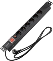 Блок распределения питания Rexant 04-0304-1 гор.размещ. 8xC13 базовые 10A C14 2м Блок распределения питания Rexant 04-0304-1 гор.размещ. 8xC13 базовые 10A C14 2м