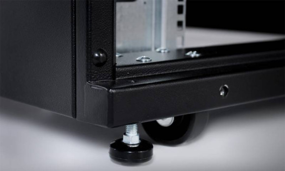 Шкаф серверный ЦМО (ШТК-СП-42.8.10-48АА-9005) напольный 42U 800x930мм пер.дв.перфор. задн.дв.перфор.2-хст. 2 бок.пан. 1350кг черный 690мм 180град. 1950мм