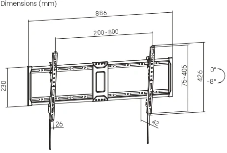 Кронштейн для телевизора Ultramounts UM852T черный 43"-95" макс.75кг настенный наклон