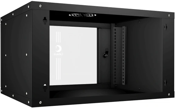 Шкаф коммутационный Cabeus (WSC-05D-6U55/45) настенный 6U 550x450мм пер.дв.стекл 30кг серый 390мм 11кг 220град. 320мм IP20 сталь