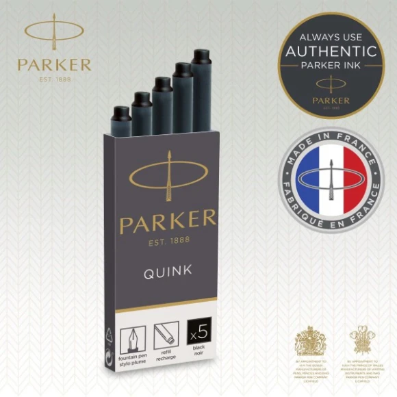 Картридж Parker Quink Z11 (1950382) черные чернила для ручек перьевых (5шт)